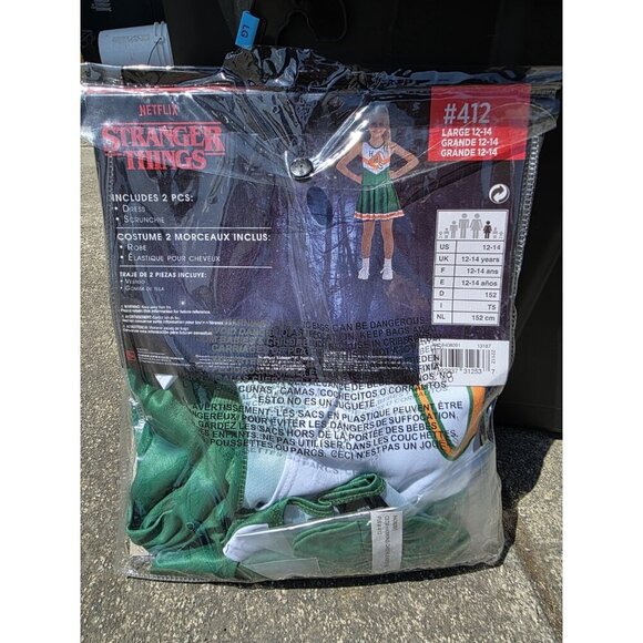 Stranger Things Hawkins High Cheer Halloween Costume Girls Large 12/14‎ 2 Pc Set - Picture 6 of 9